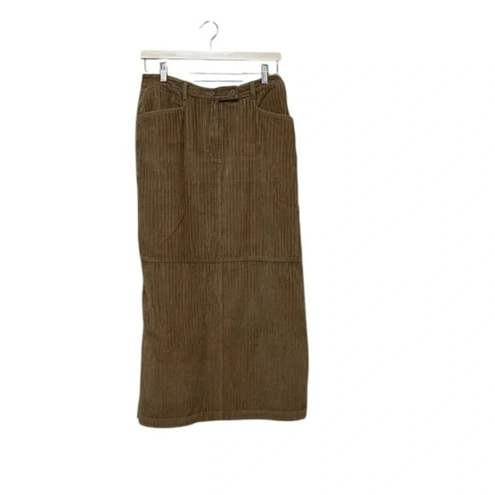 J. Jill vintage long tan corduroy skirt with pockets, 10P